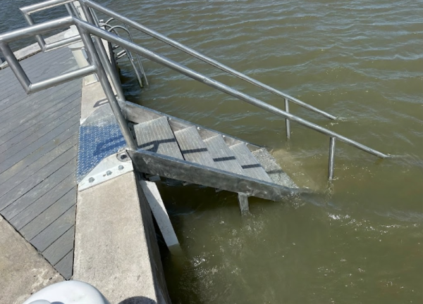 Aluminum Access Dock Foldable/Removable Ladder at The Reef Beach Resort